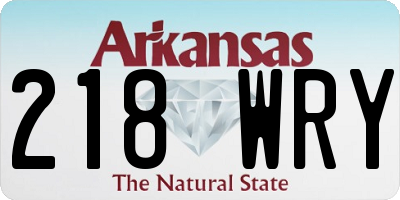 AR license plate 218WRY