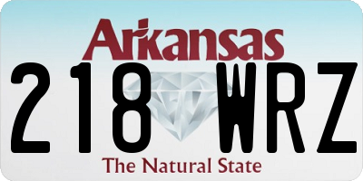 AR license plate 218WRZ