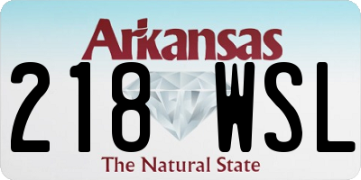 AR license plate 218WSL