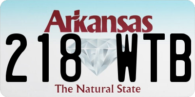AR license plate 218WTB