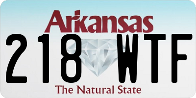 AR license plate 218WTF