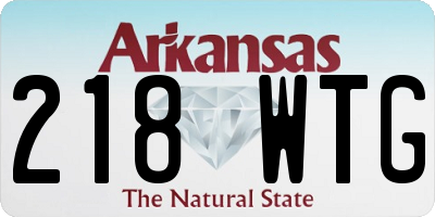 AR license plate 218WTG
