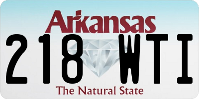 AR license plate 218WTI