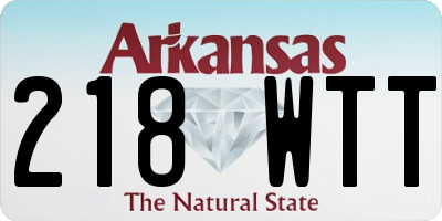 AR license plate 218WTT