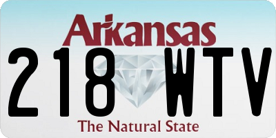 AR license plate 218WTV