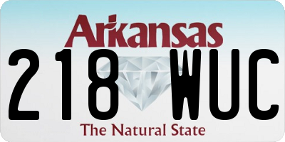 AR license plate 218WUC