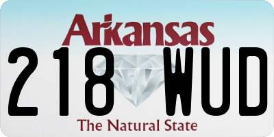 AR license plate 218WUD