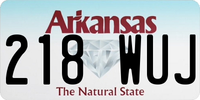 AR license plate 218WUJ