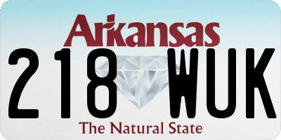 AR license plate 218WUK