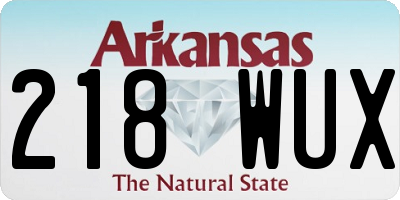 AR license plate 218WUX