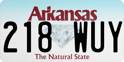 AR license plate 218WUY