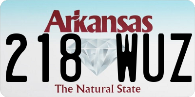 AR license plate 218WUZ