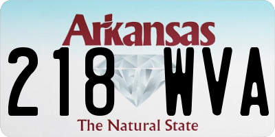 AR license plate 218WVA