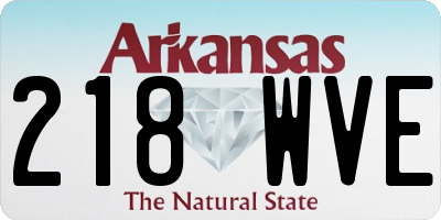 AR license plate 218WVE