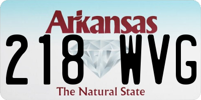 AR license plate 218WVG