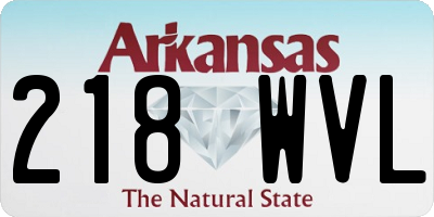 AR license plate 218WVL
