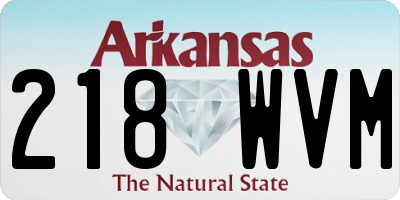 AR license plate 218WVM