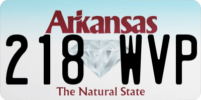 AR license plate 218WVP