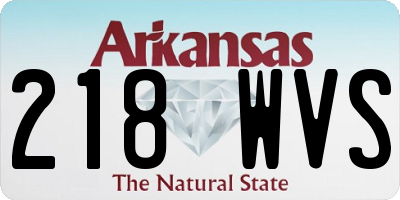 AR license plate 218WVS