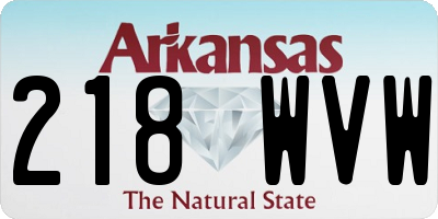 AR license plate 218WVW