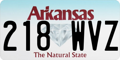 AR license plate 218WVZ