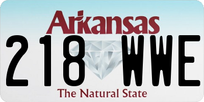 AR license plate 218WWE
