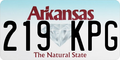 AR license plate 219KPG