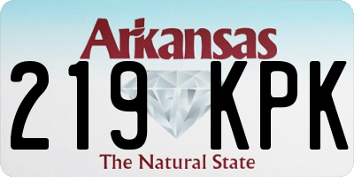 AR license plate 219KPK