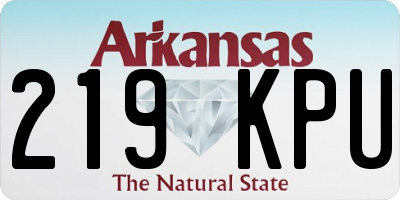 AR license plate 219KPU