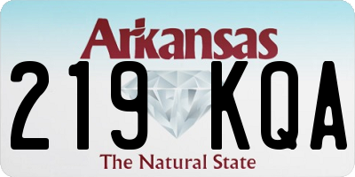 AR license plate 219KQA