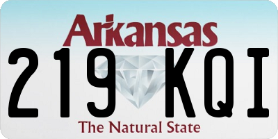 AR license plate 219KQI