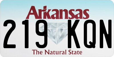 AR license plate 219KQN