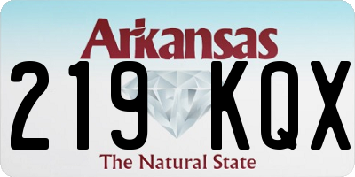 AR license plate 219KQX