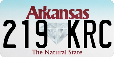 AR license plate 219KRC
