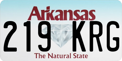 AR license plate 219KRG