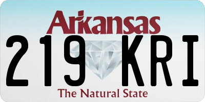 AR license plate 219KRI
