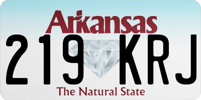 AR license plate 219KRJ
