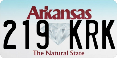 AR license plate 219KRK