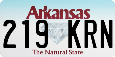 AR license plate 219KRN
