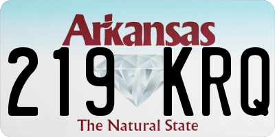 AR license plate 219KRQ