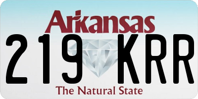 AR license plate 219KRR