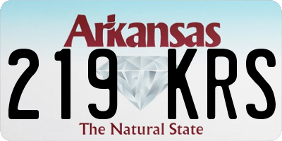 AR license plate 219KRS