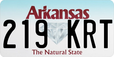 AR license plate 219KRT