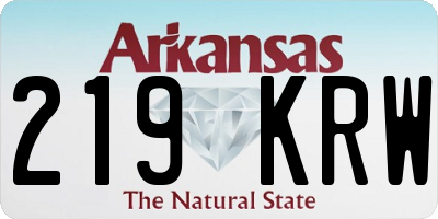 AR license plate 219KRW