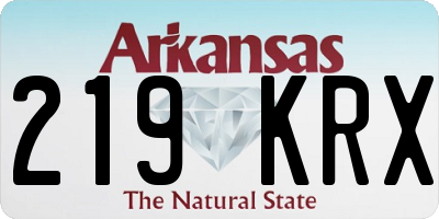 AR license plate 219KRX