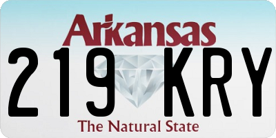 AR license plate 219KRY