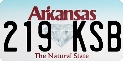 AR license plate 219KSB
