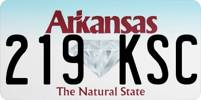 AR license plate 219KSC