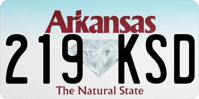 AR license plate 219KSD