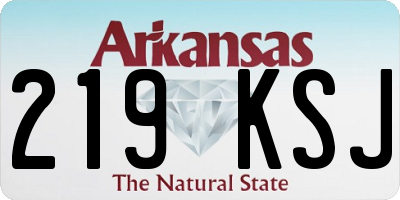 AR license plate 219KSJ